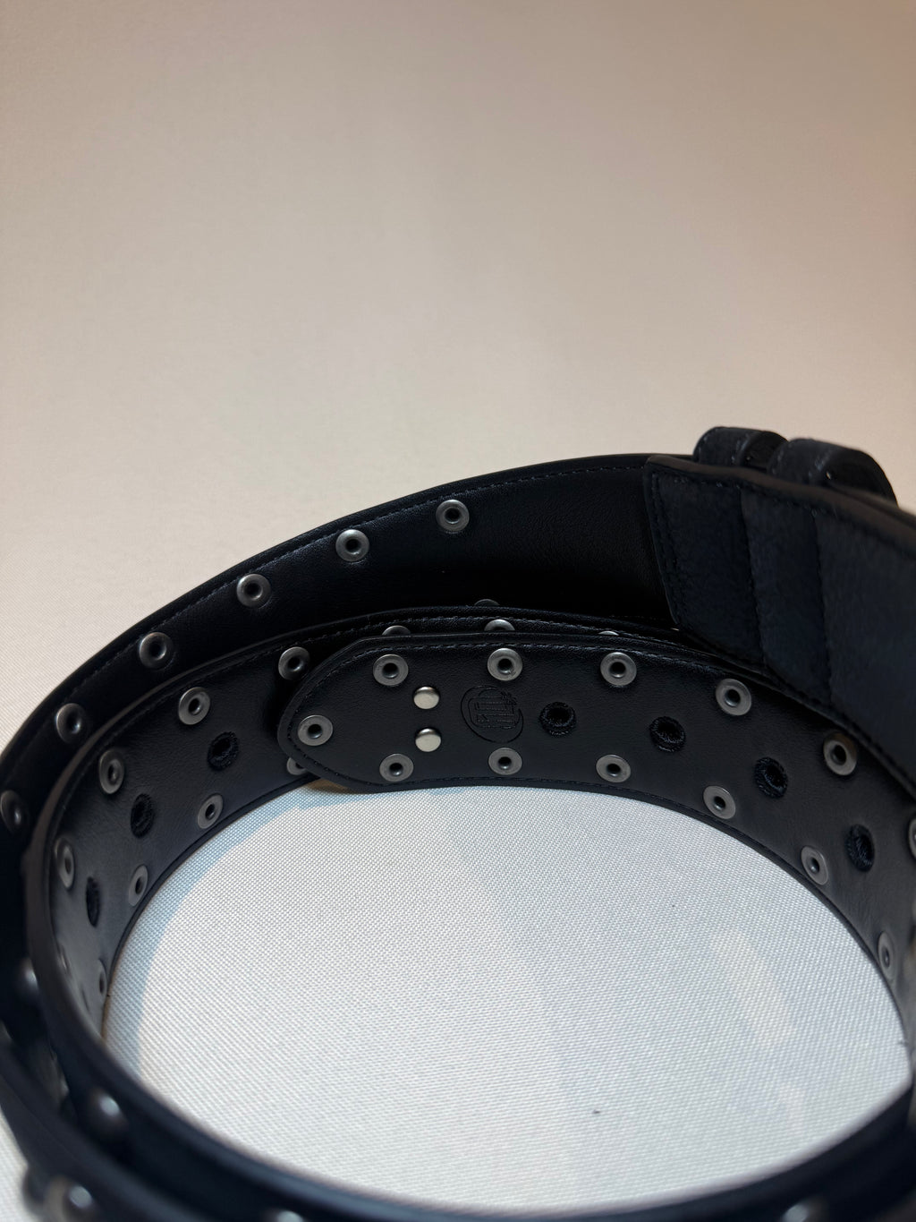 Eterna Black Leather Belt