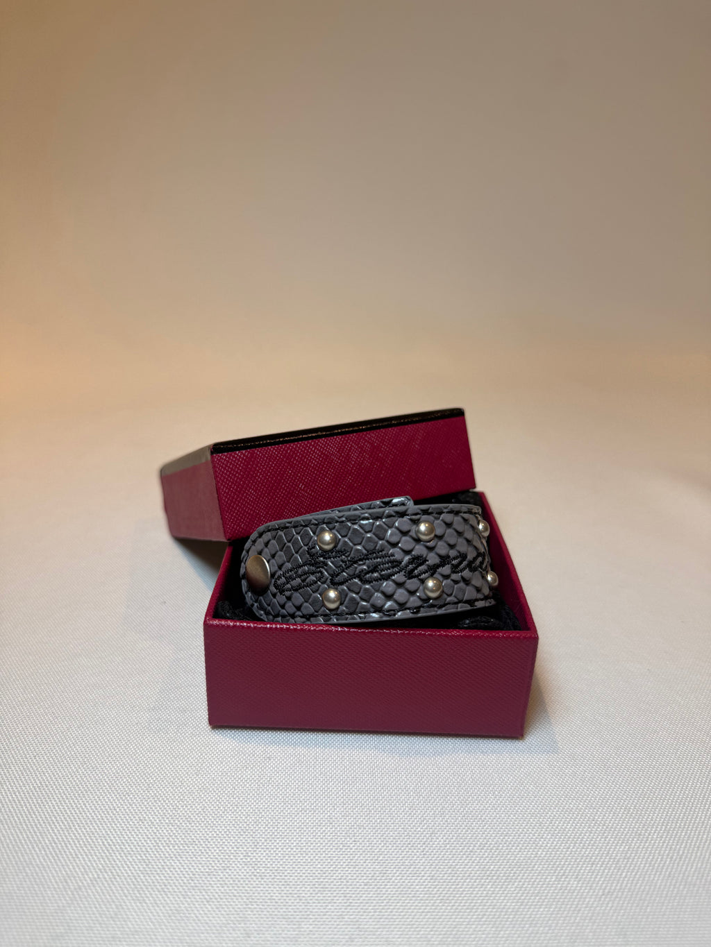 Gray Python Leather Bracelet