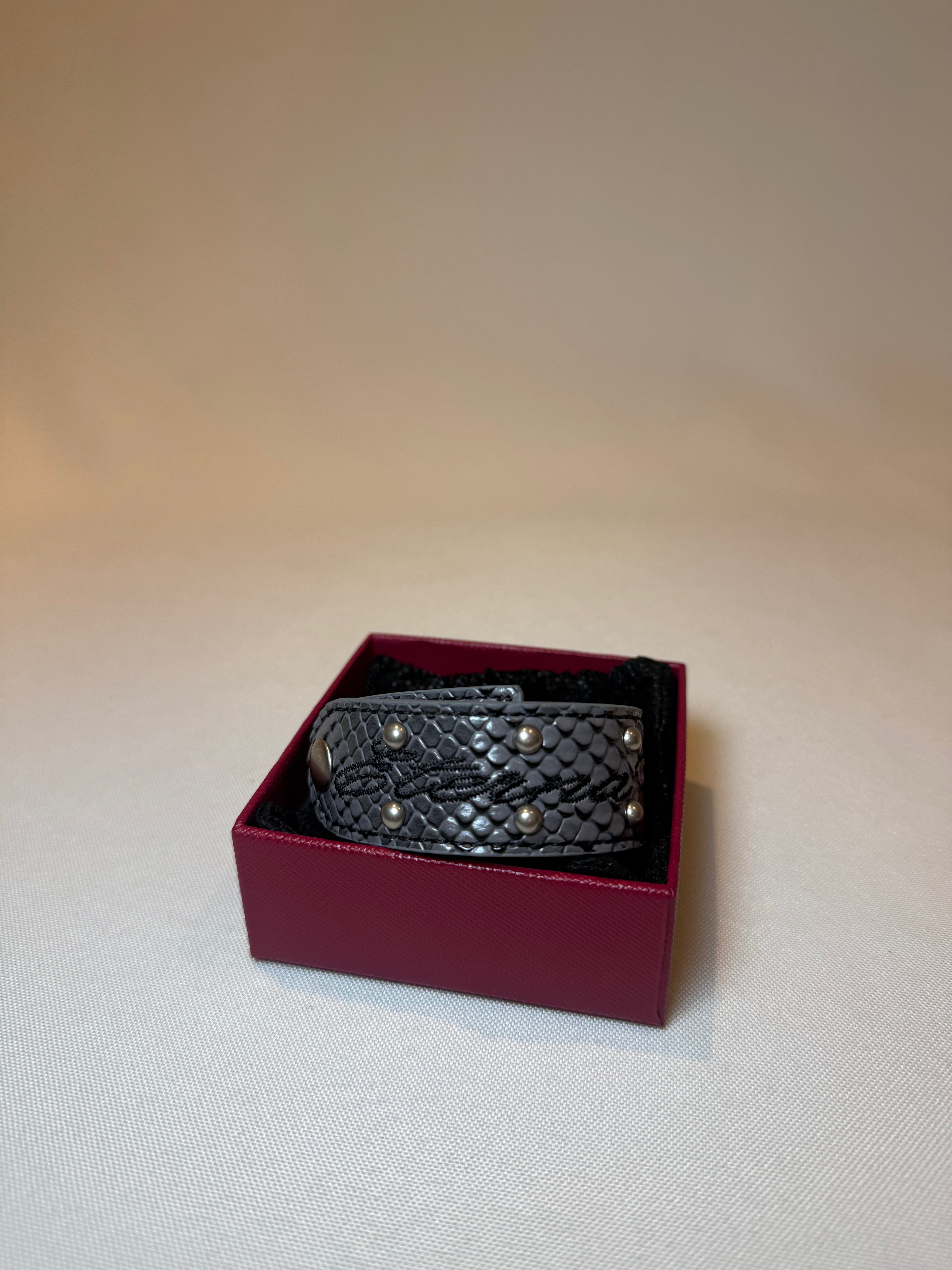 Gray Python Leather Bracelet