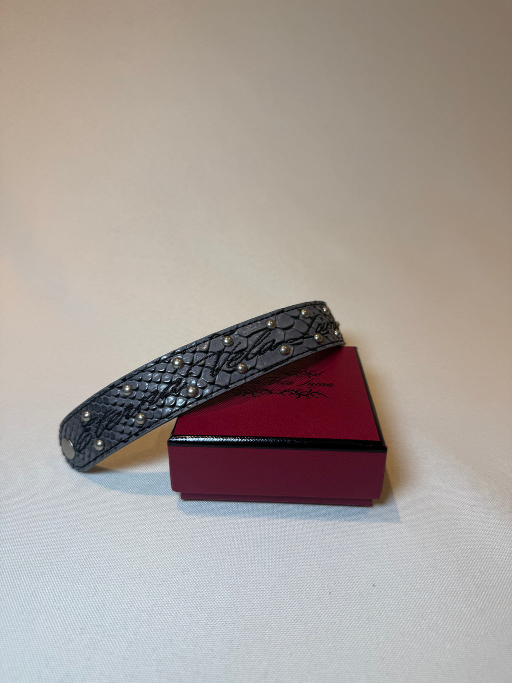 Gray Python Leather Bracelet