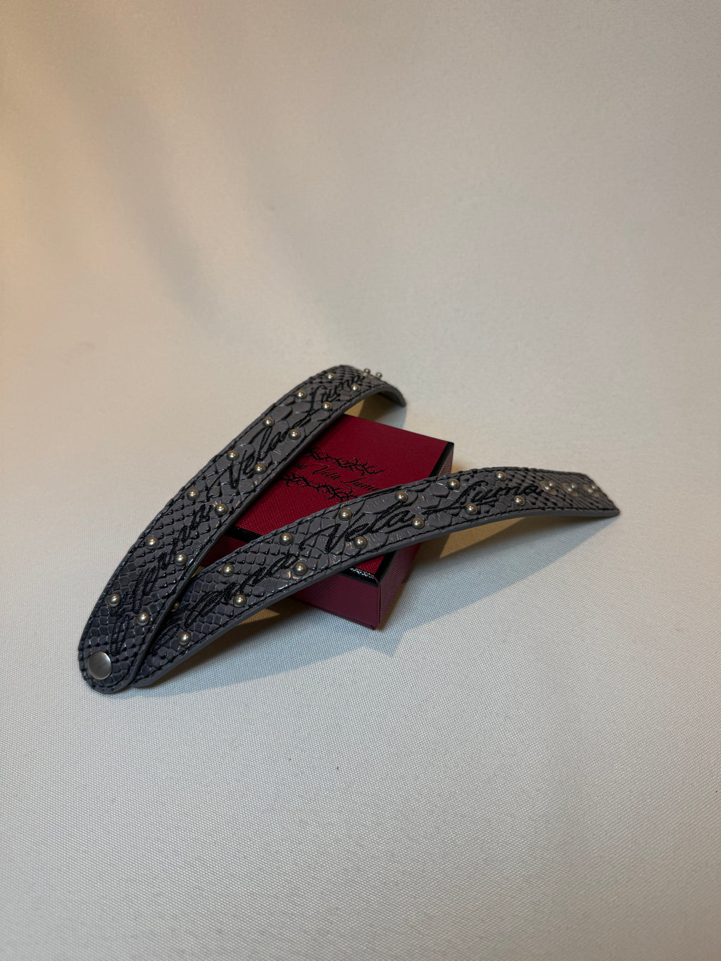 Gray Python Leather Bracelet