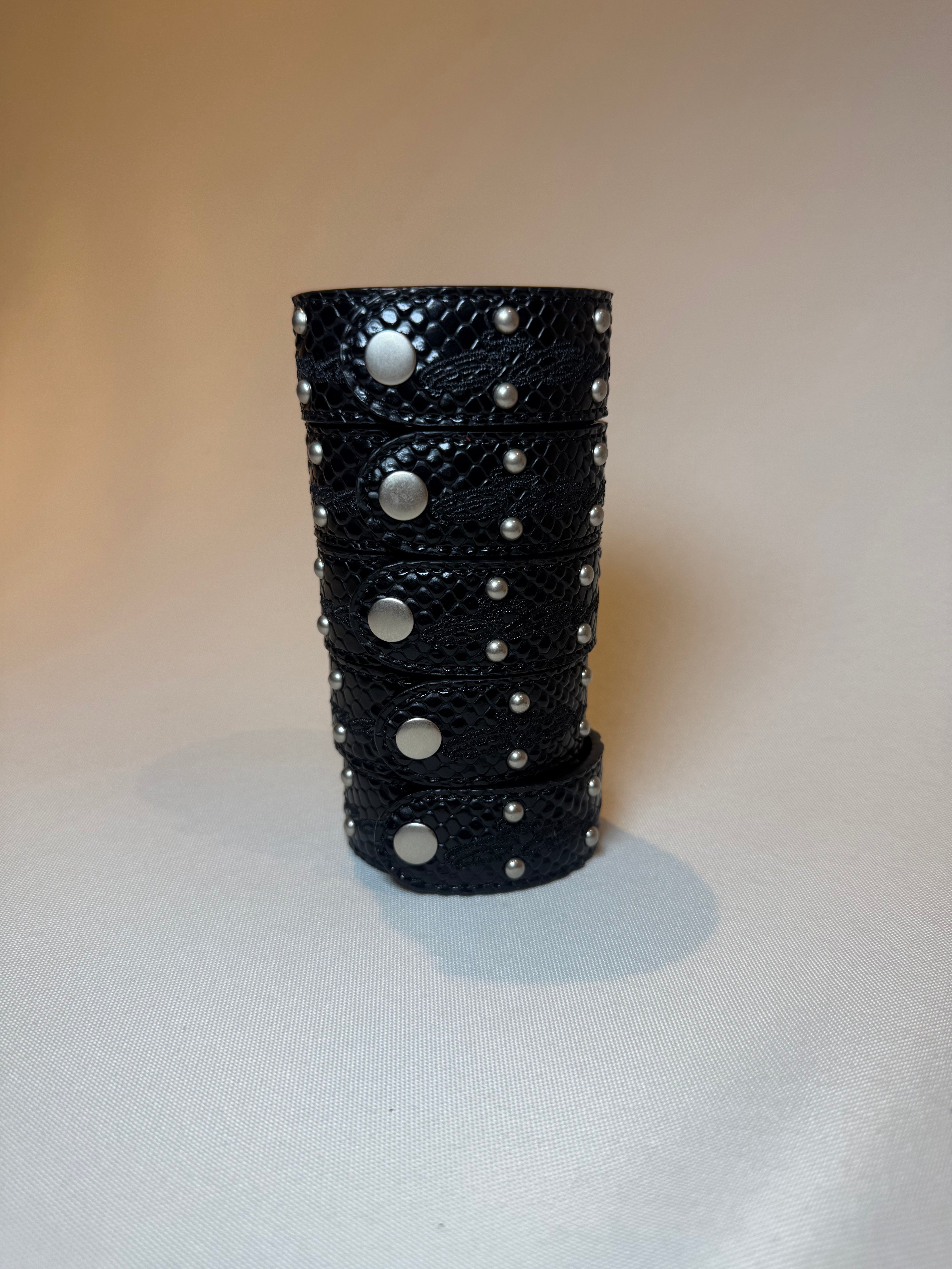 Black Python Leather Bracelet
