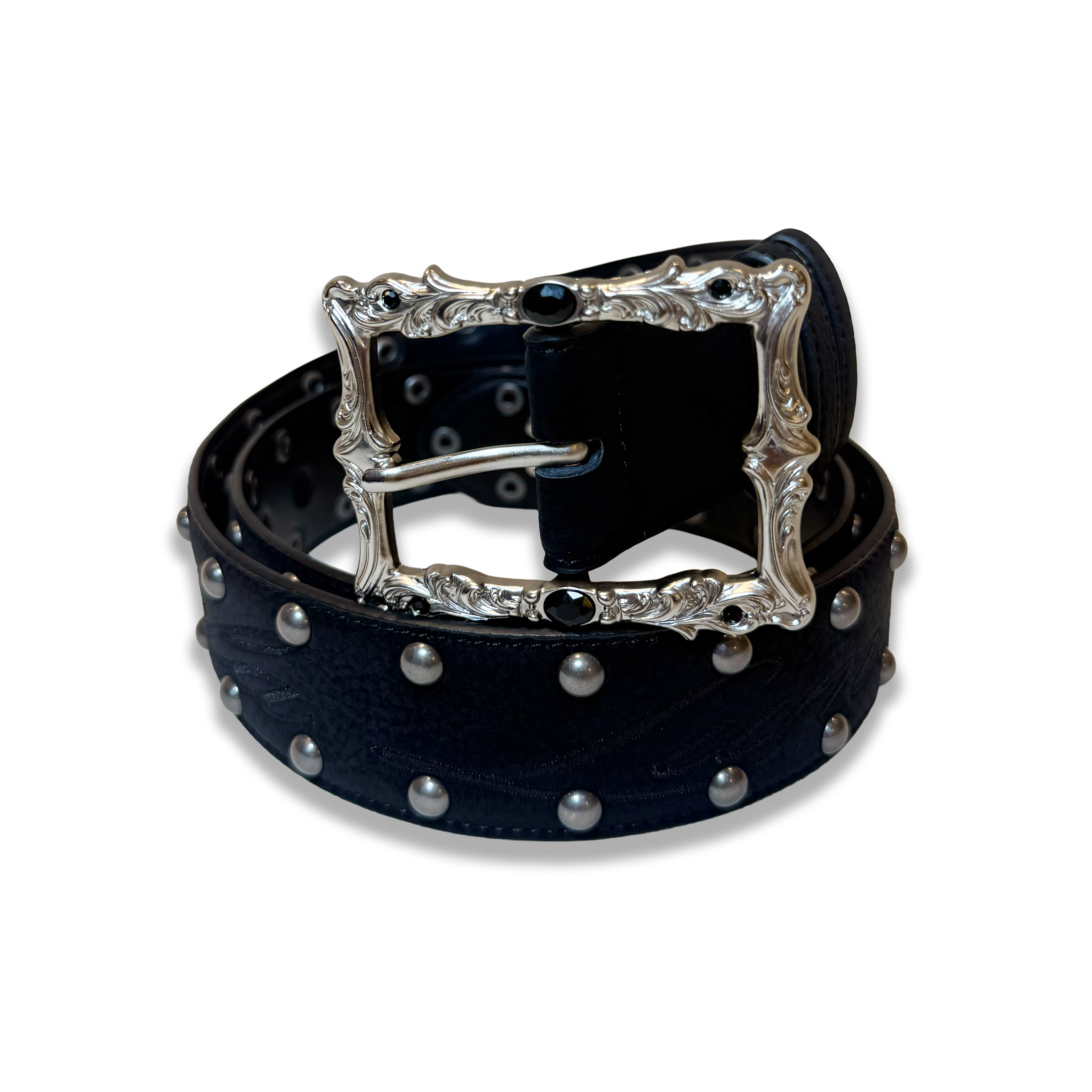 Eterna Black Leather Belt