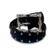 Load image into Gallery viewer, Eterna Black Leather Belt
