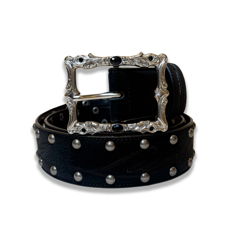 Eterna Black Leather Belt