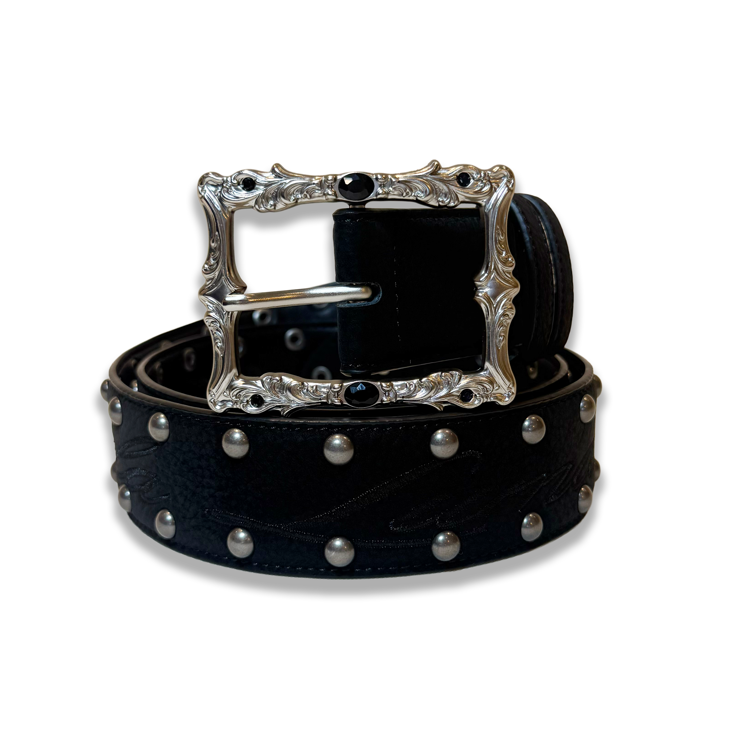 Eterna Black Leather Belt