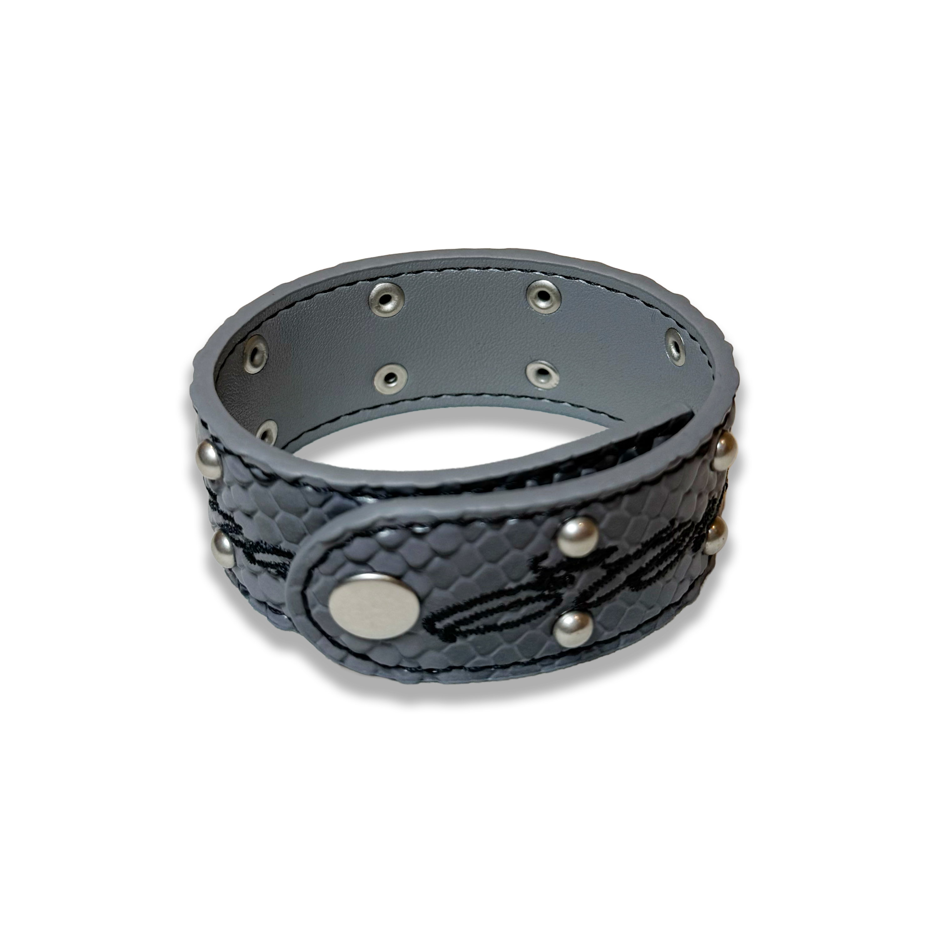 Gray Python Leather Bracelet