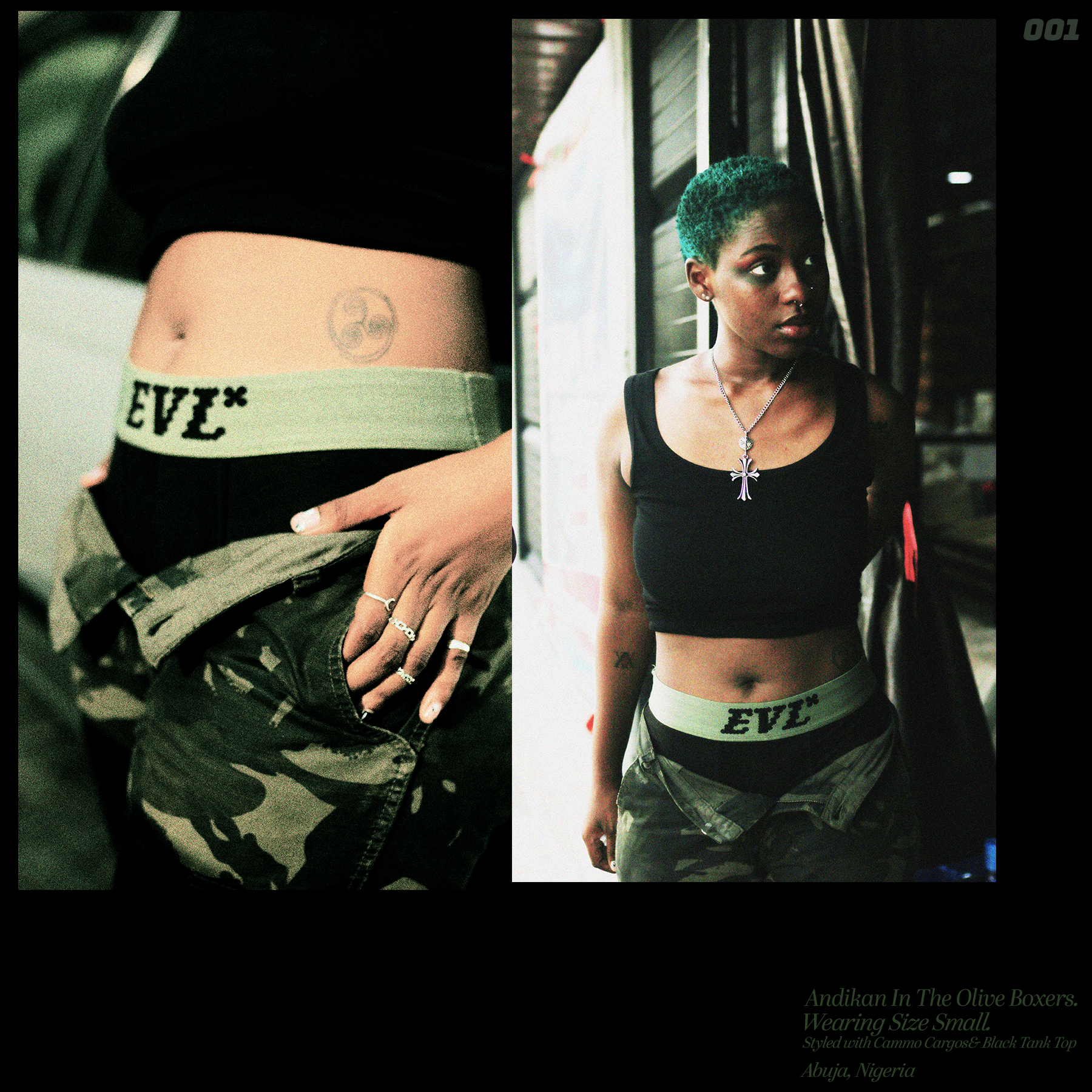 EVL* Black Boxers(Olive)