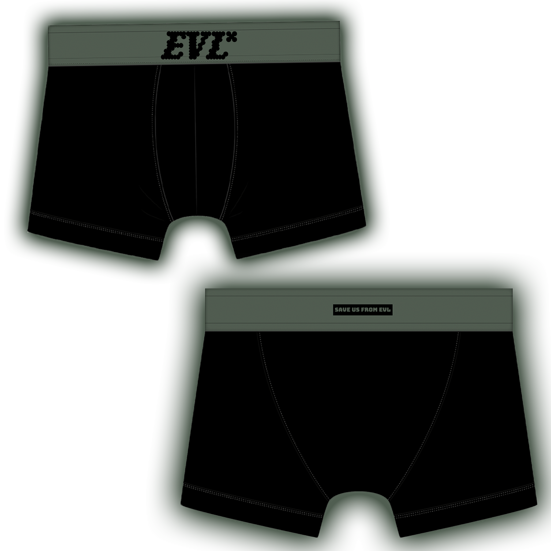 EVL* Black Boxers(Olive)