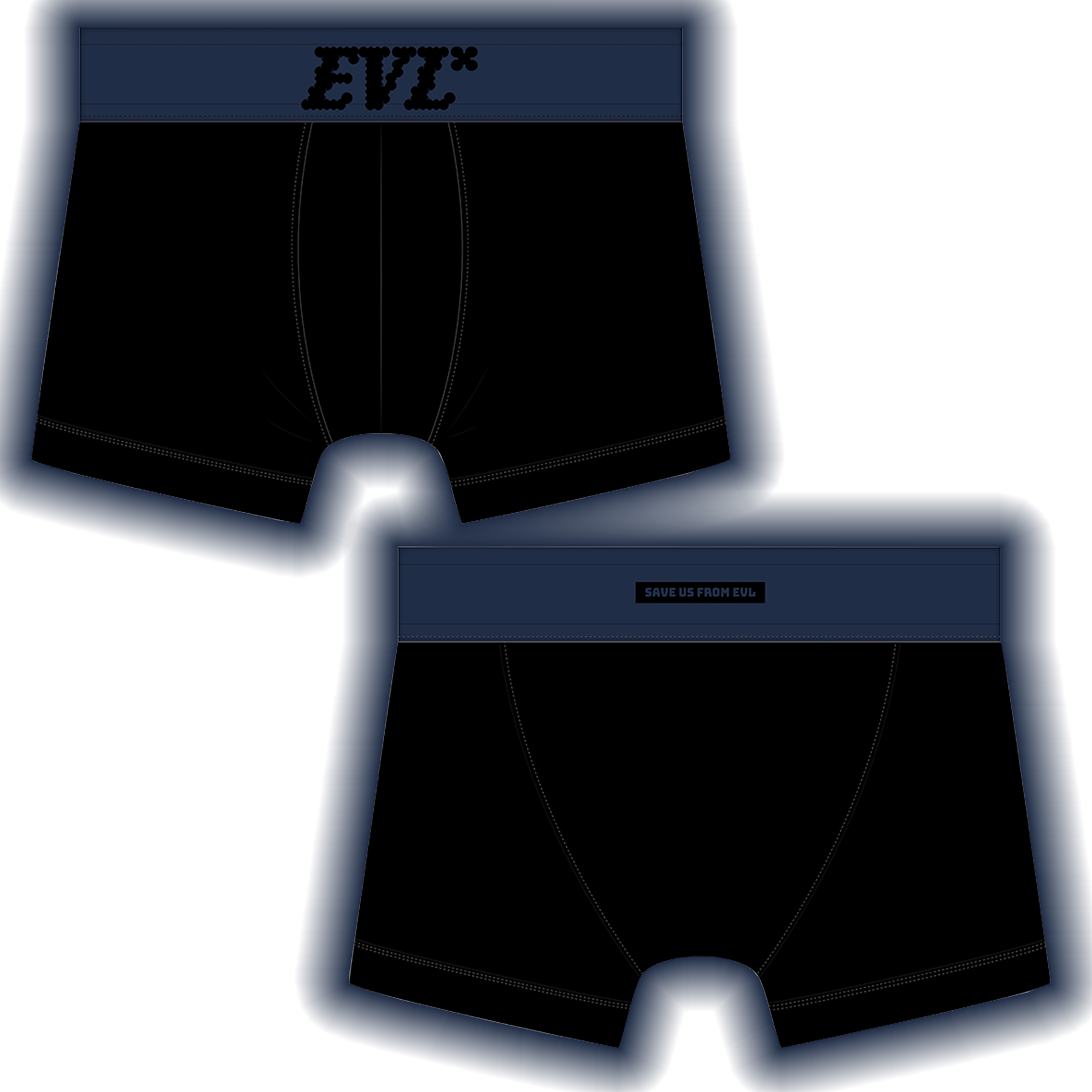 EVL* Black Boxers(Navy)